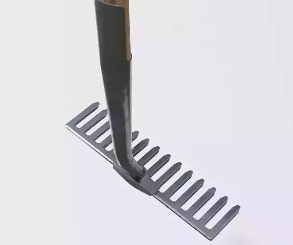 Rake gardening low poly model game ready