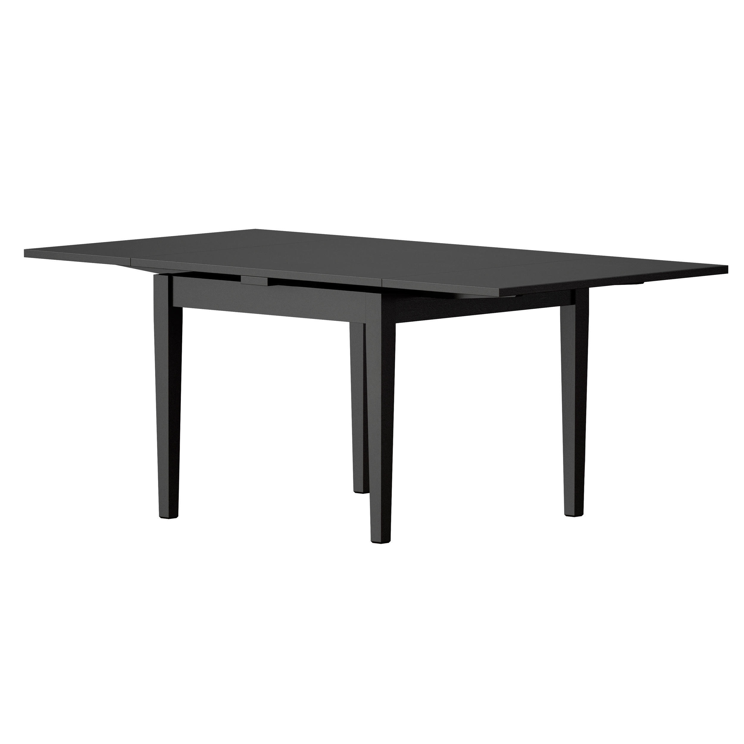 Pratico Bruno Black Extension Square Dining Table Open 3D model_7