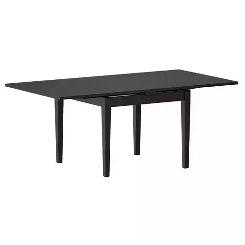 Pratico Bruno Black Extension Square Dining Table Open