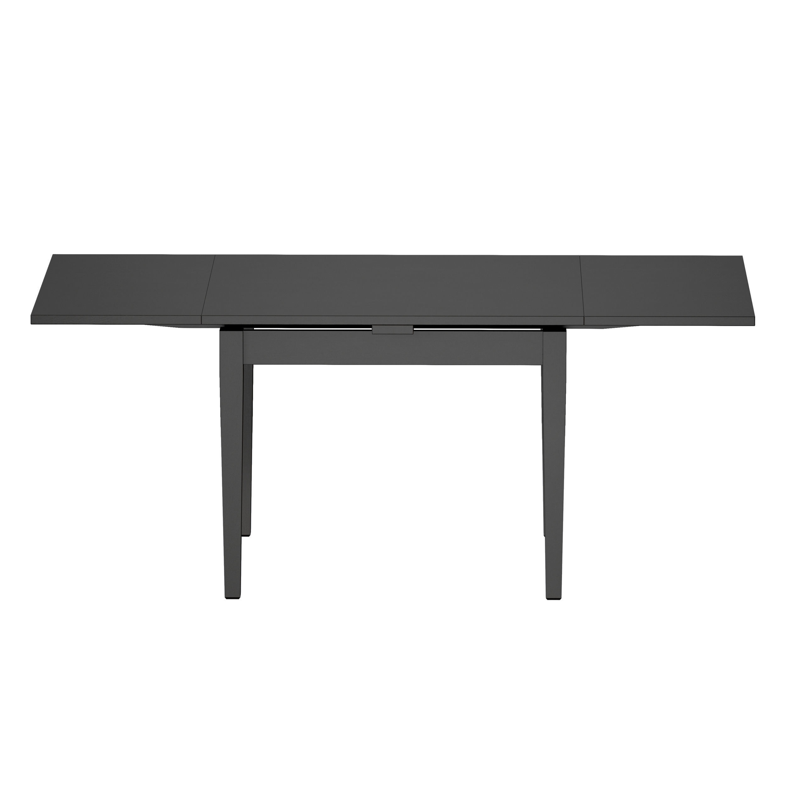 Pratico Bruno Black Extension Square Dining Table Open 3D model_5