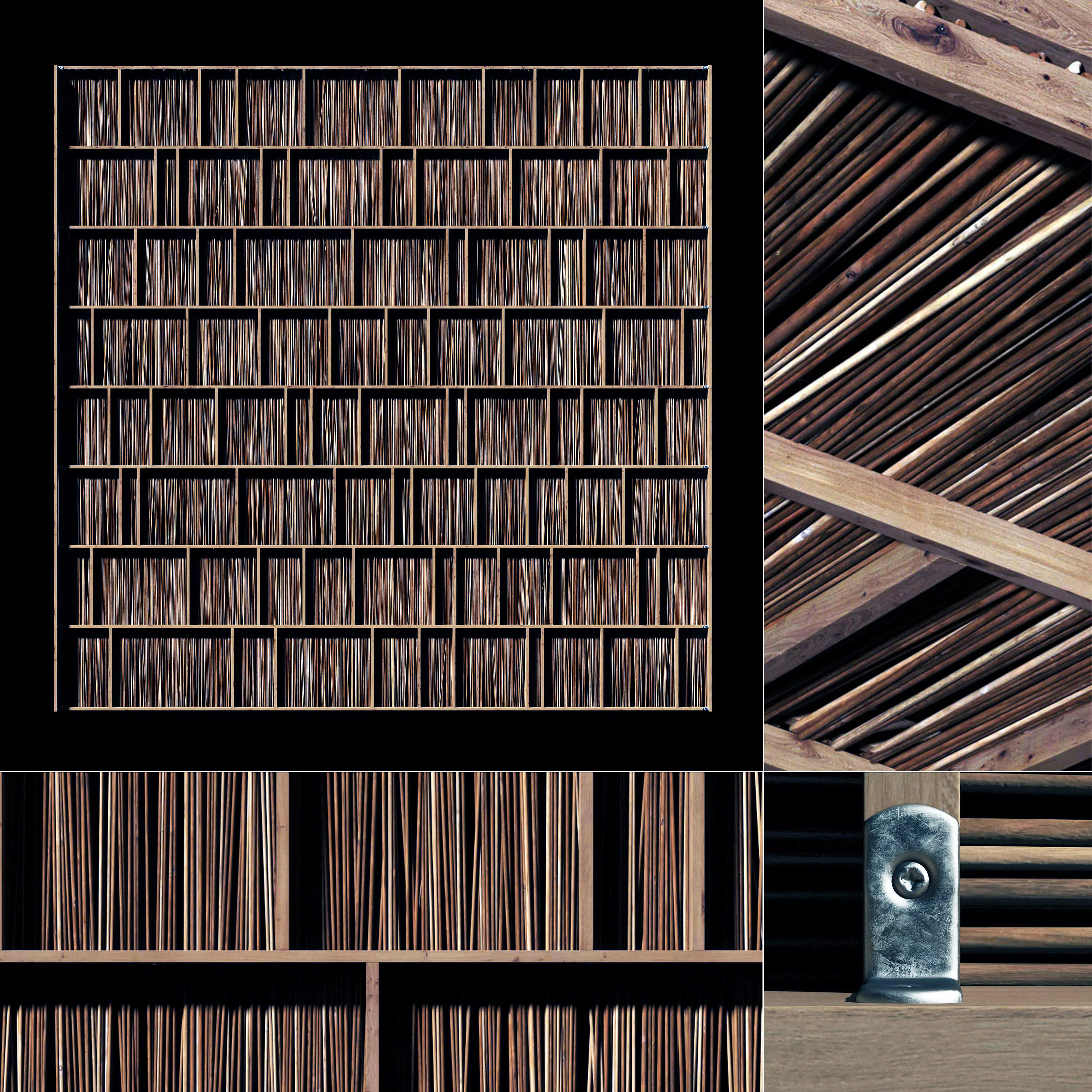 Ceiling straight thin branch n2 3D model_0