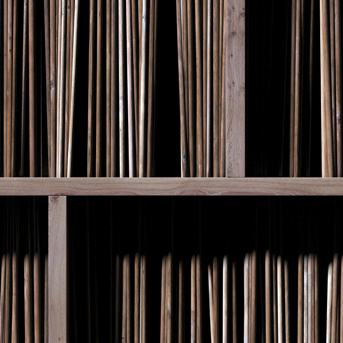 Ceiling straight thin branch n2 3D model_4