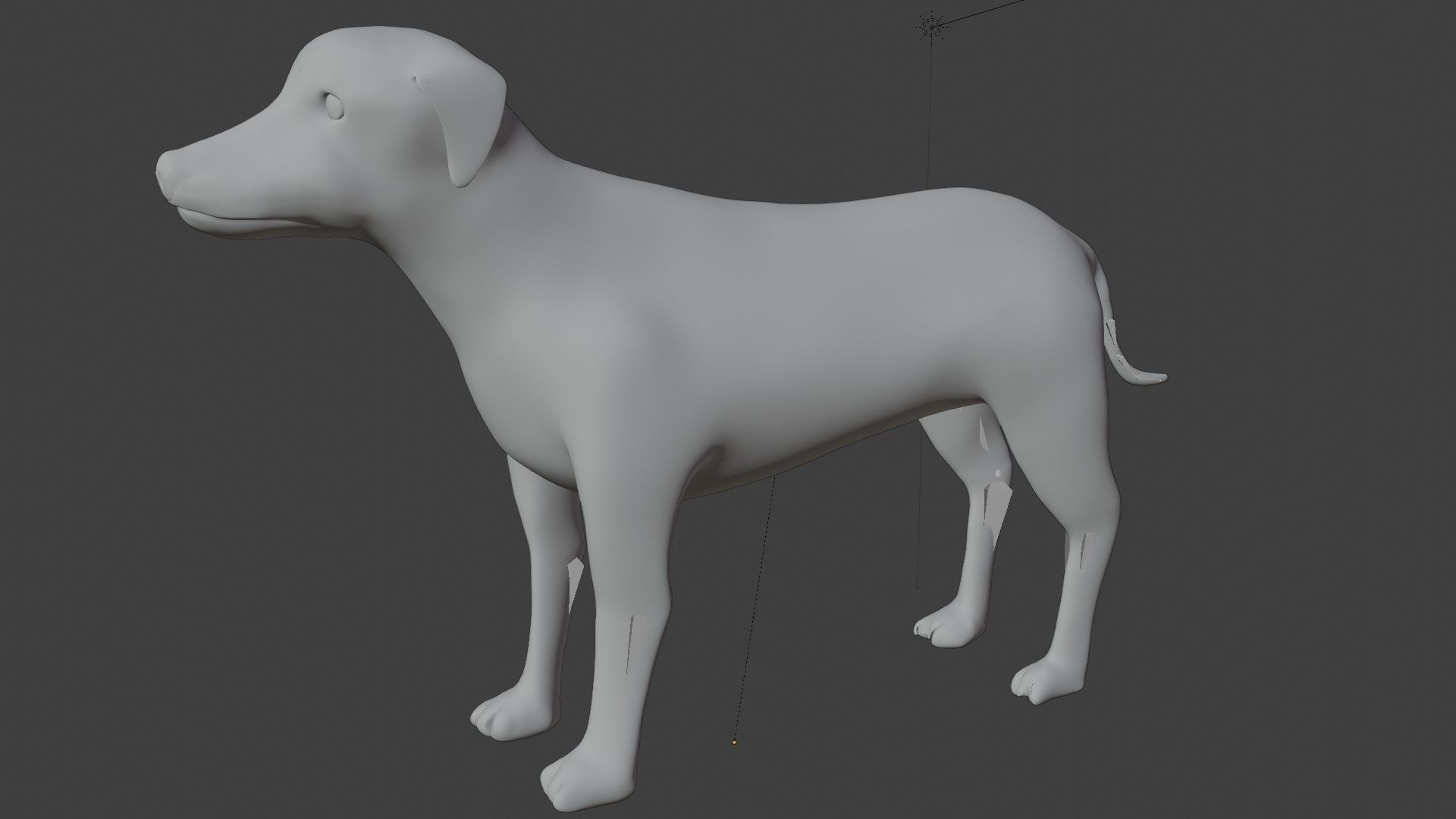 German Shorthair Brown pointer dog Low-poly 3D model_6