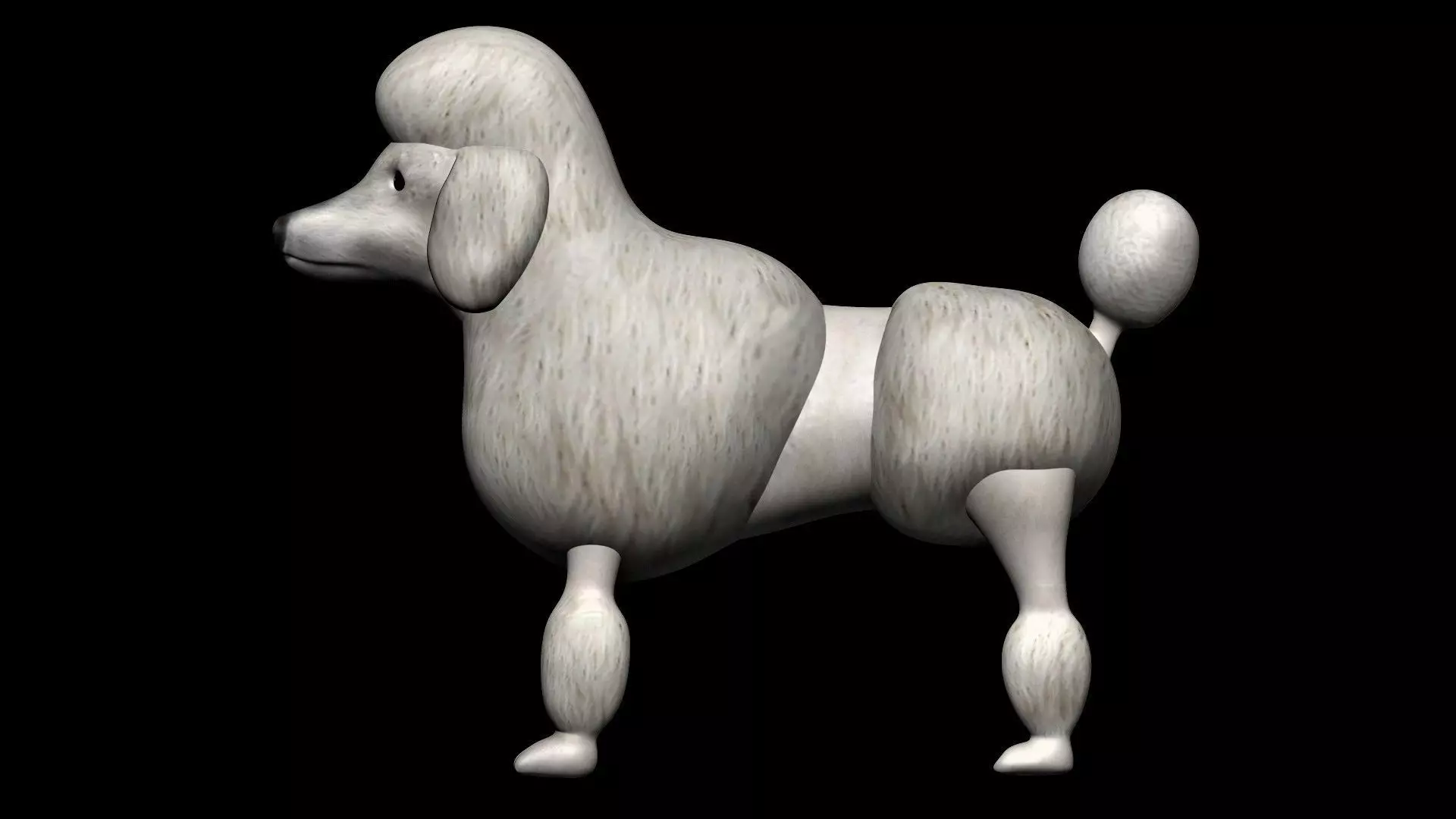 Poodle dog 3D model_0