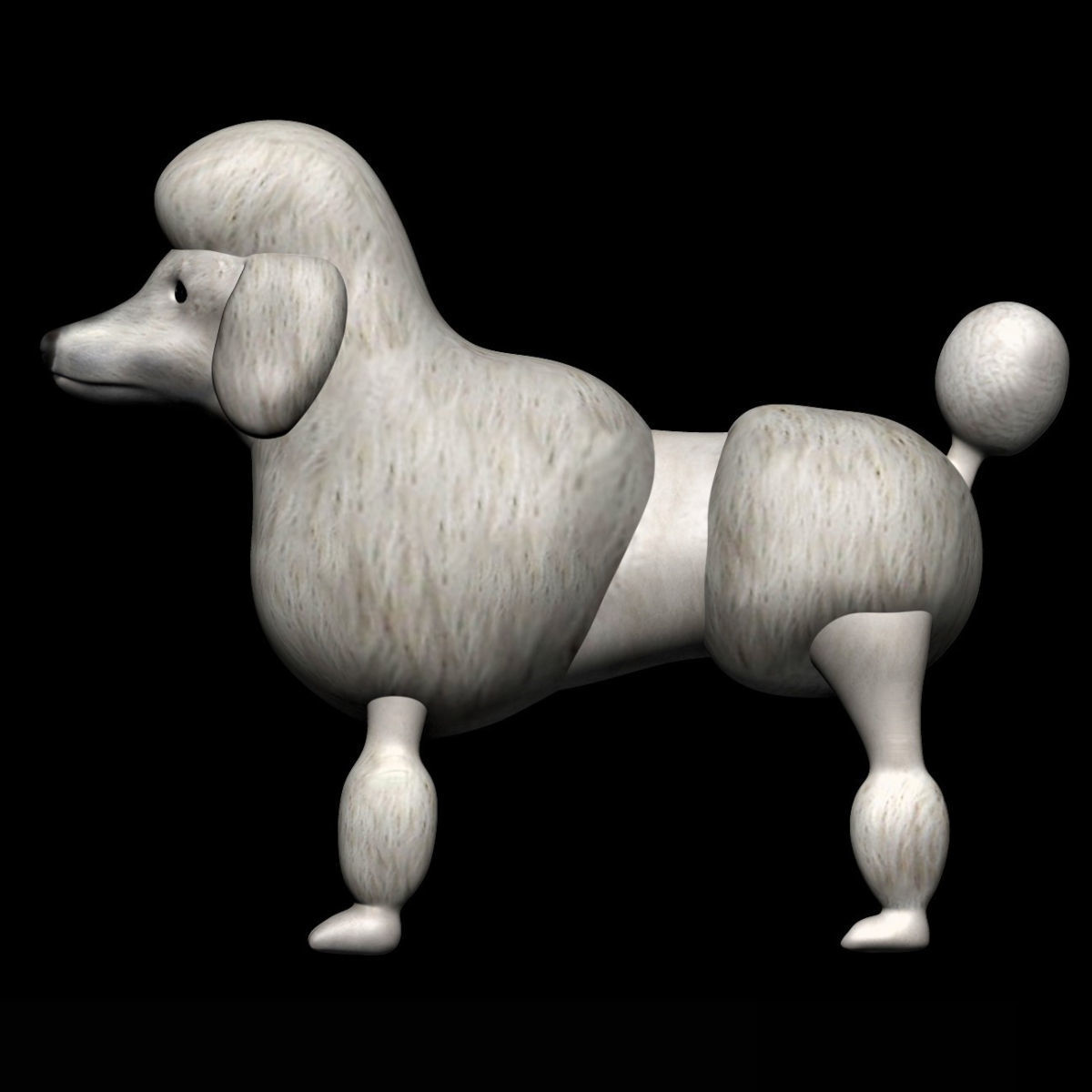 Poodle dog 3D model_1