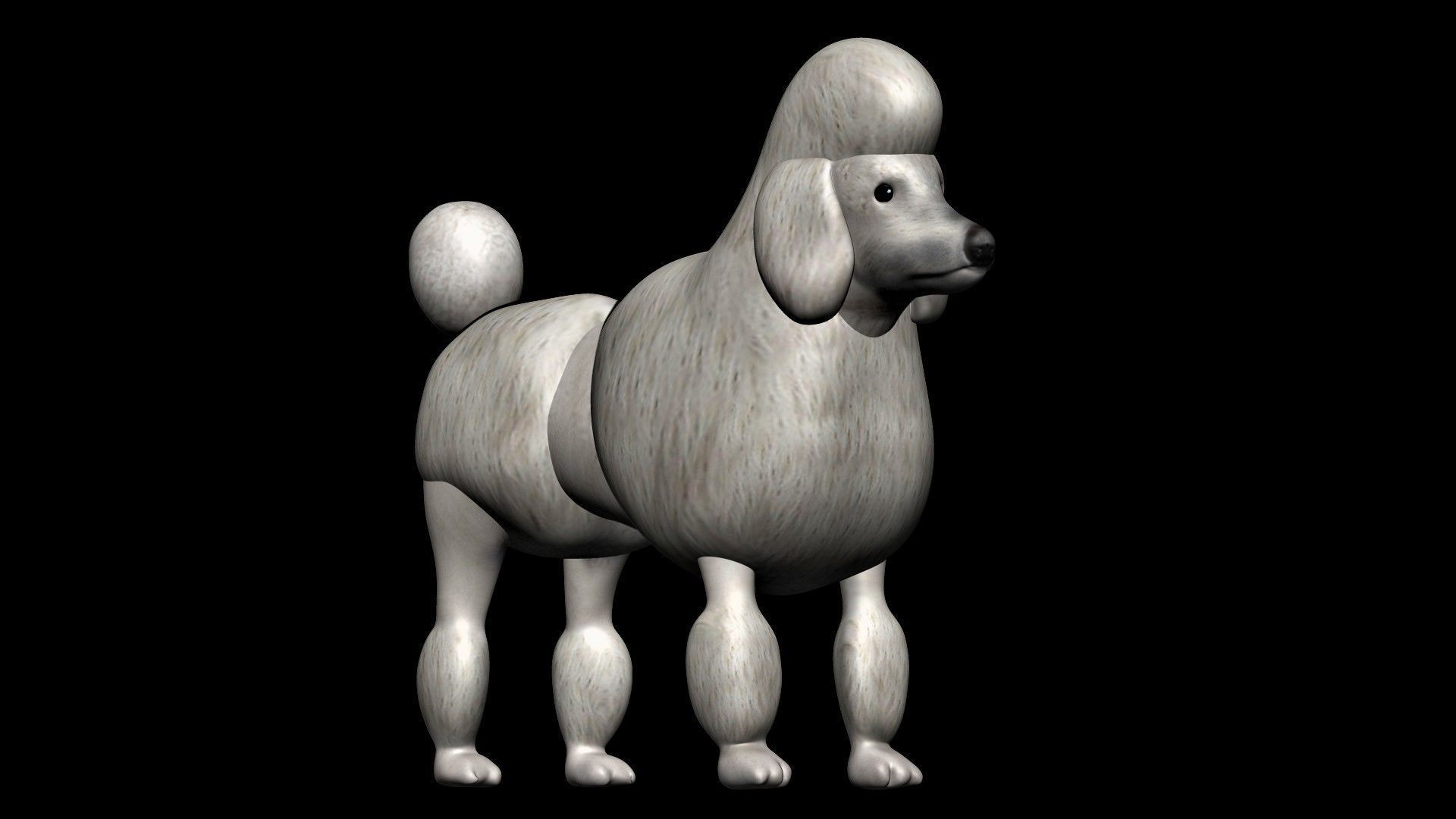 Poodle dog 3D model_3