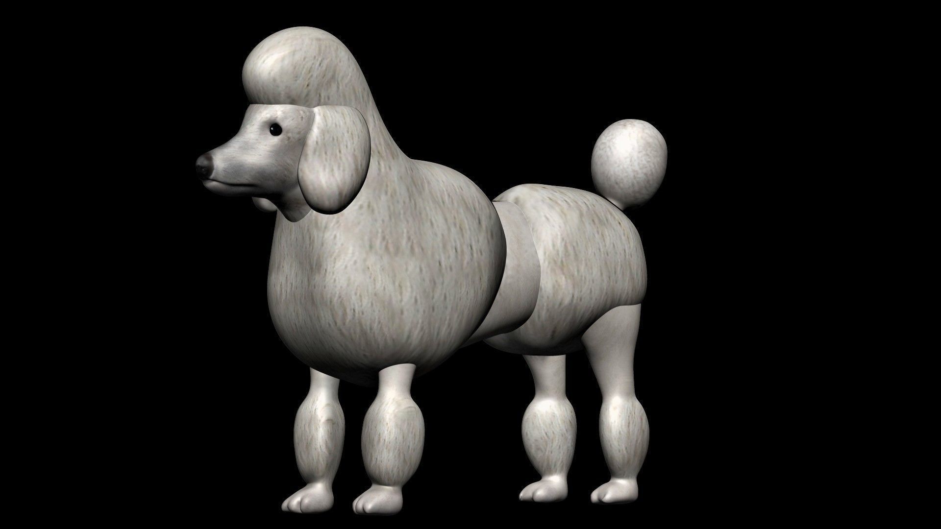 Poodle dog 3D model_5