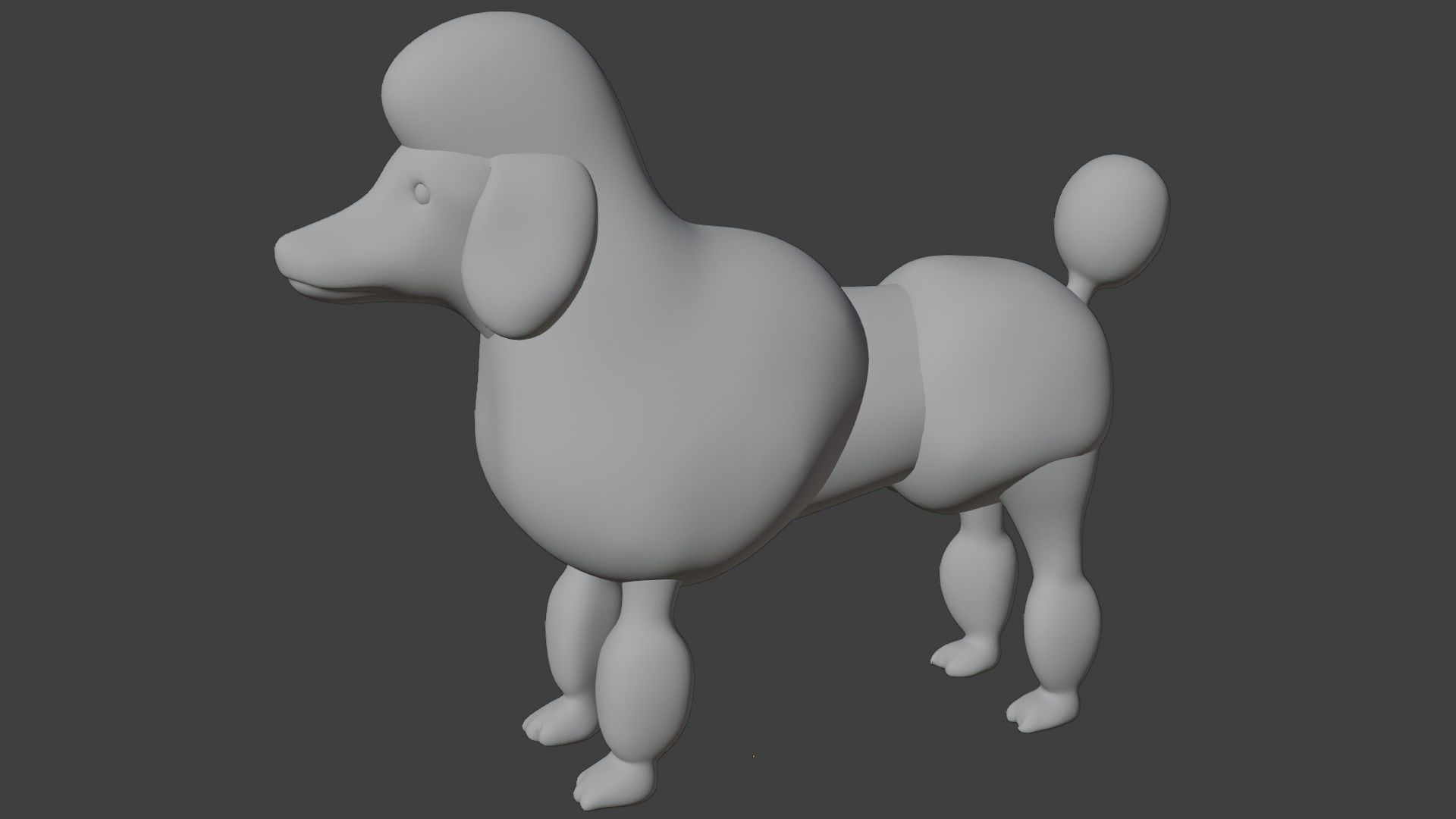 Poodle dog 3D model_7