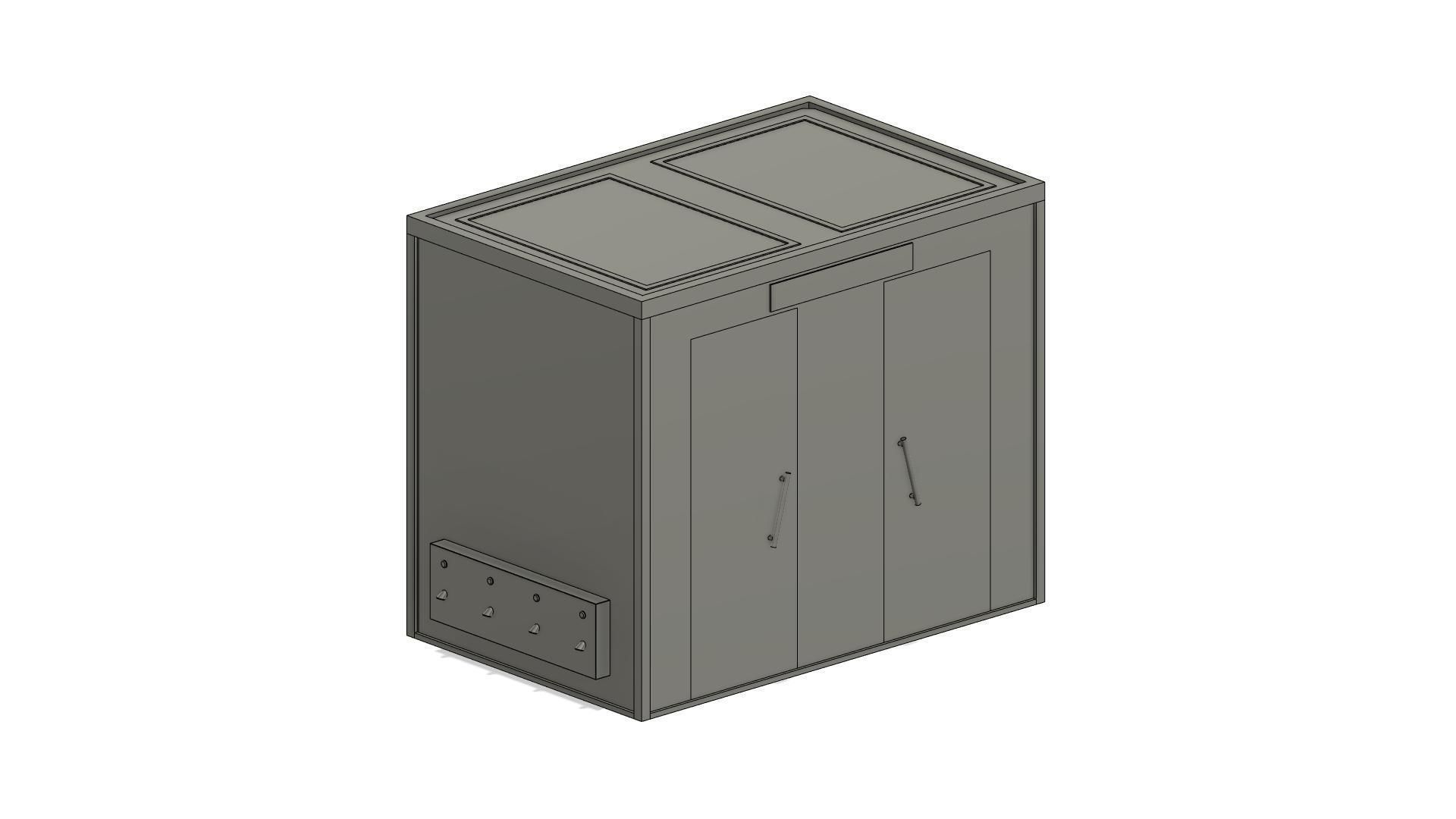 Beach shower cabin 3D model_6