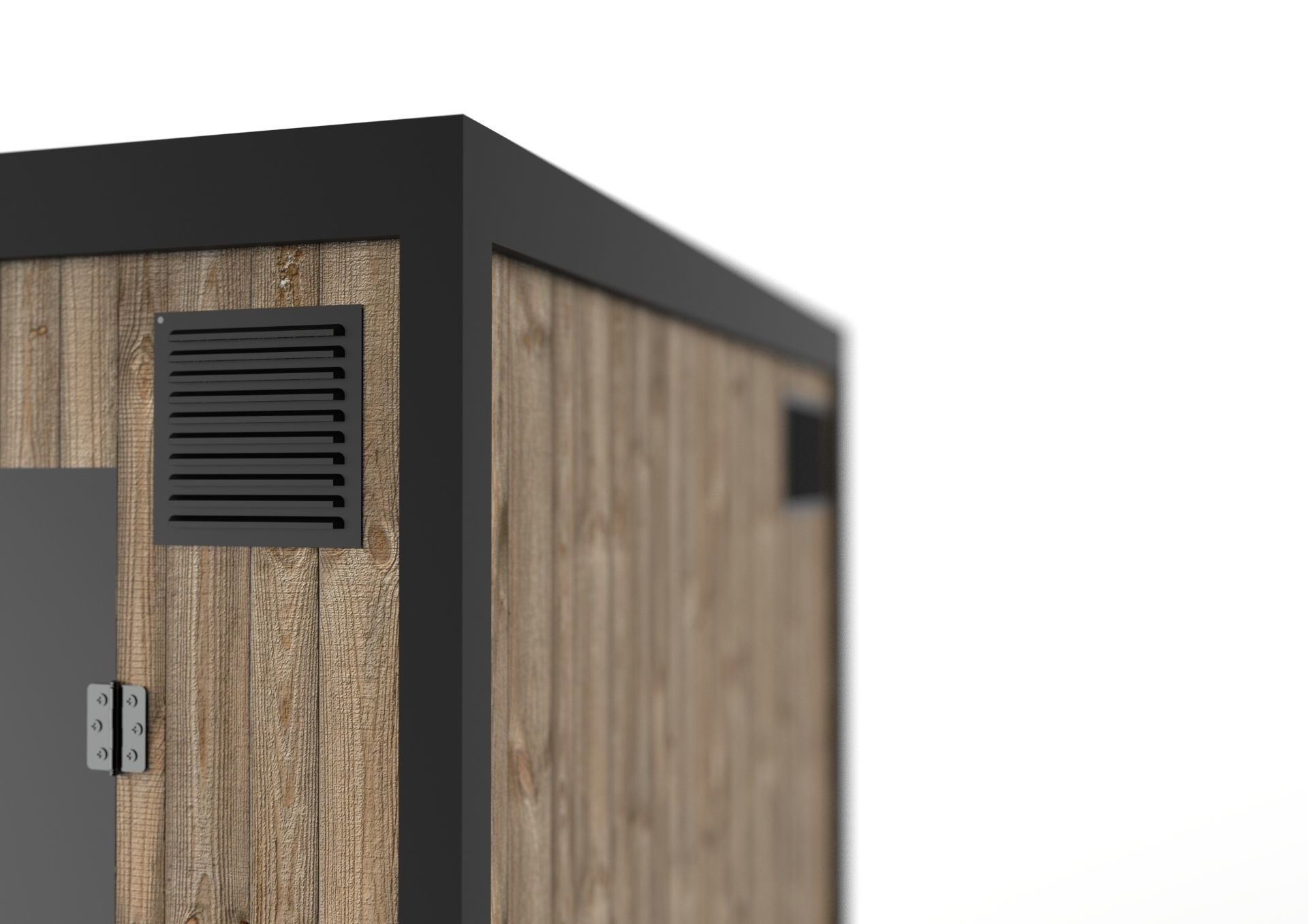 Beach shower cabin 3D model_5