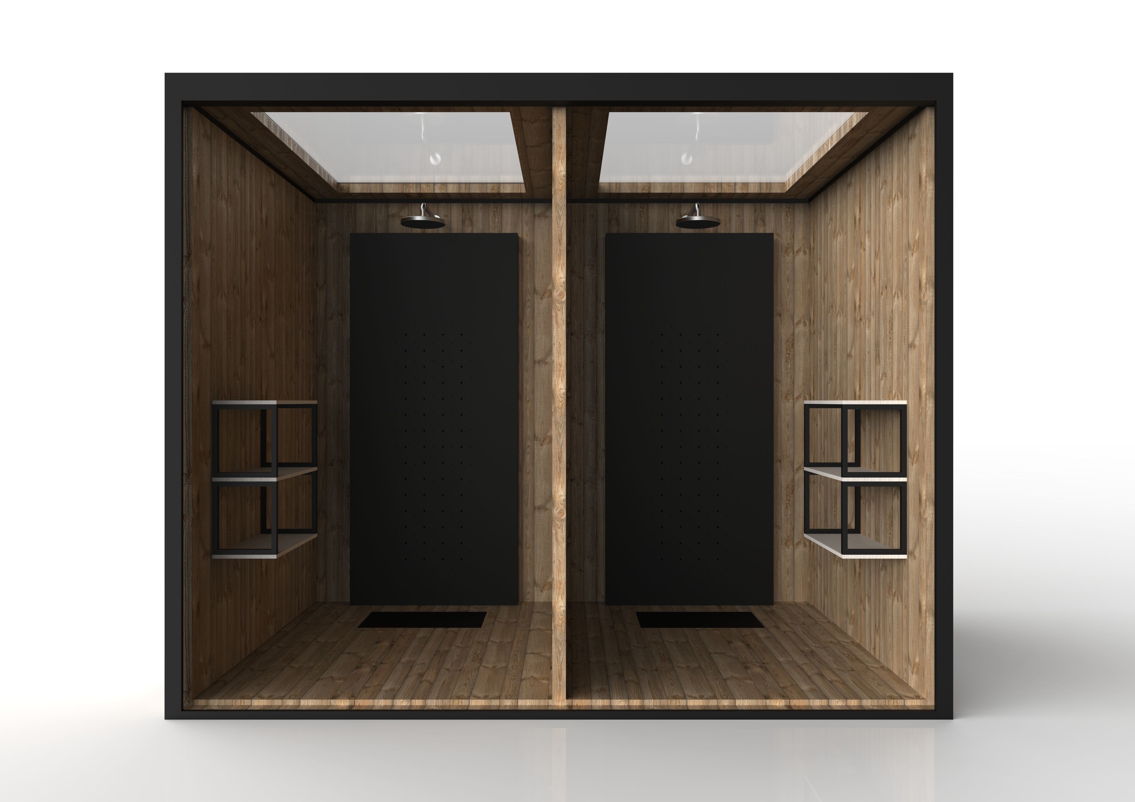 Beach shower cabin 3D model_3