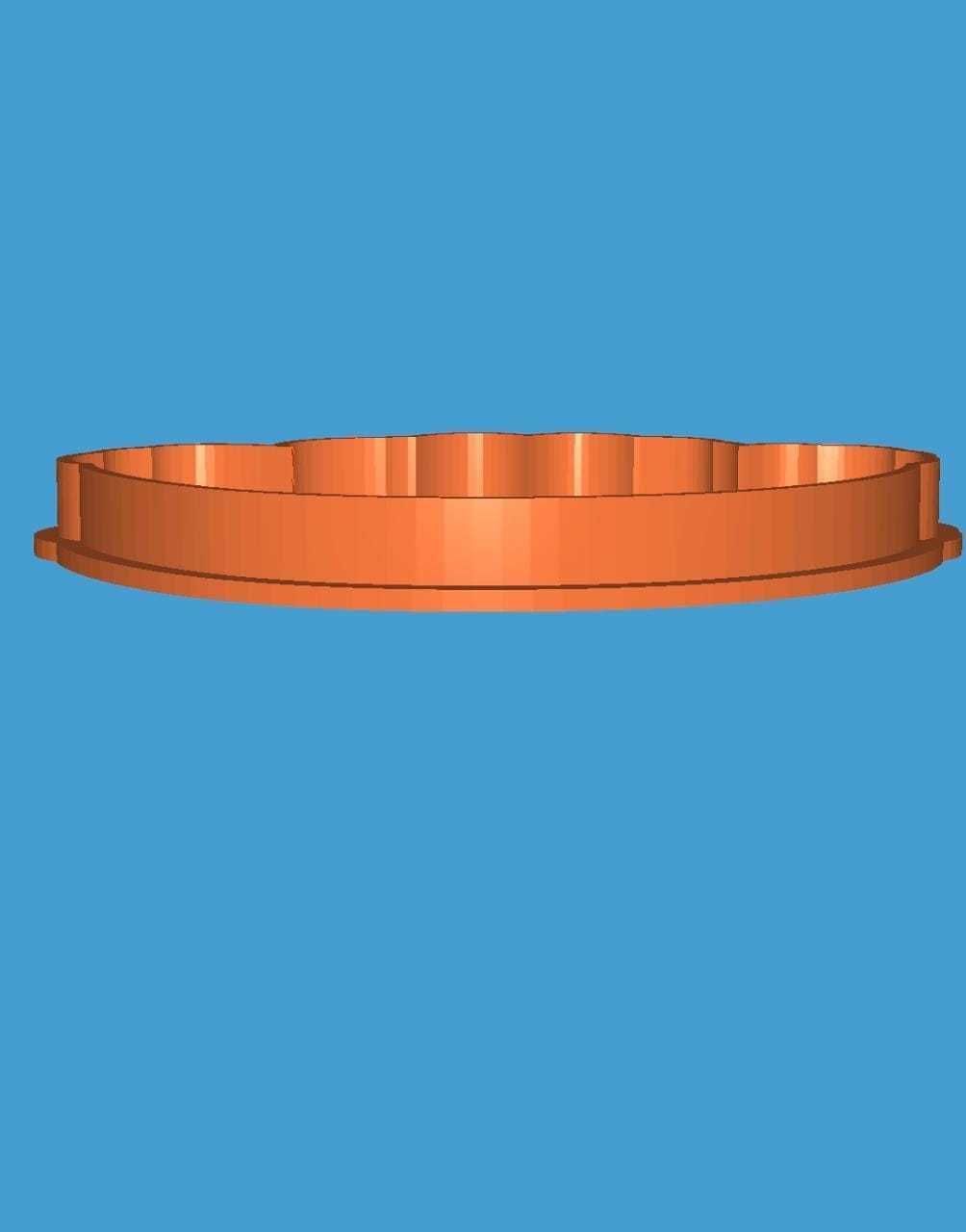 MakeIT Alice In Wonderland Cookie Cutter Cheshire Cat With Frame 3D model_7