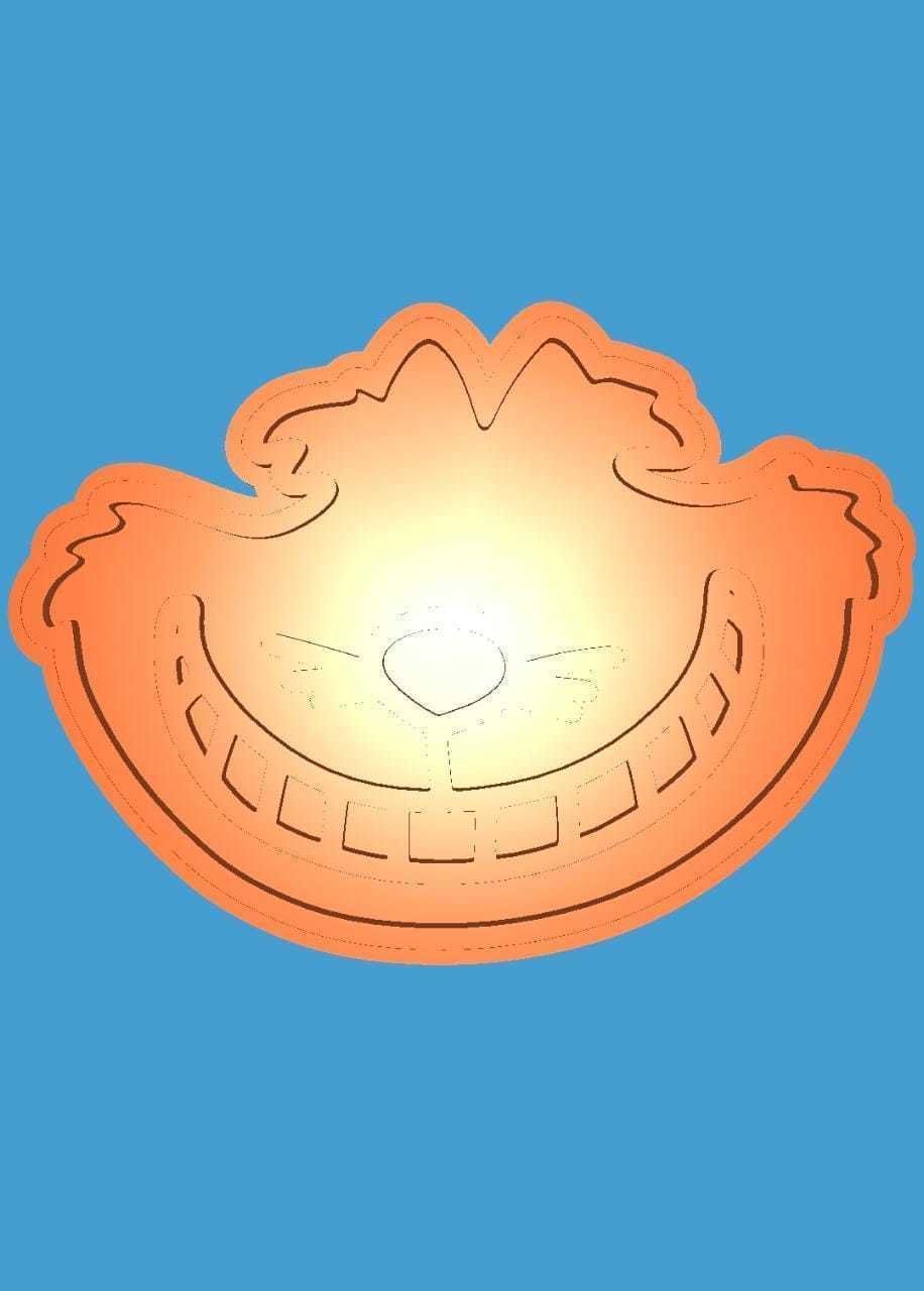 MakeIT Alice In Wonderland Cookie Cutter Cheshire Cat With Frame 3D model_2