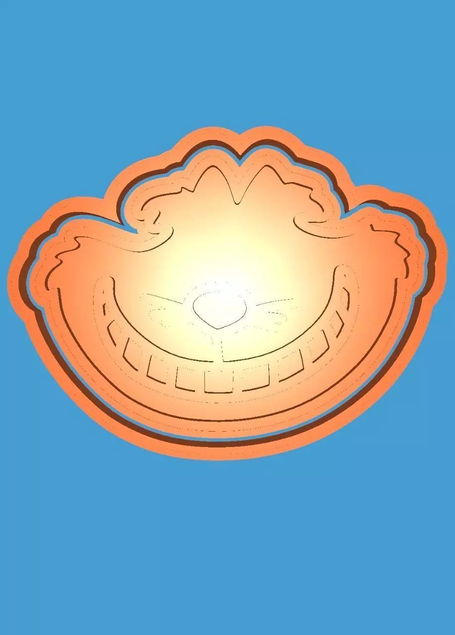 MakeIT Alice In Wonderland Cookie Cutter Cheshire Cat With Frame 3D model_0