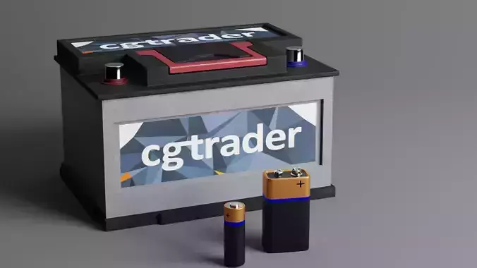 Batteries cgtrader battery