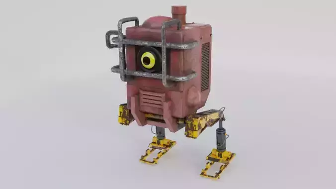 3D model robot with eyes