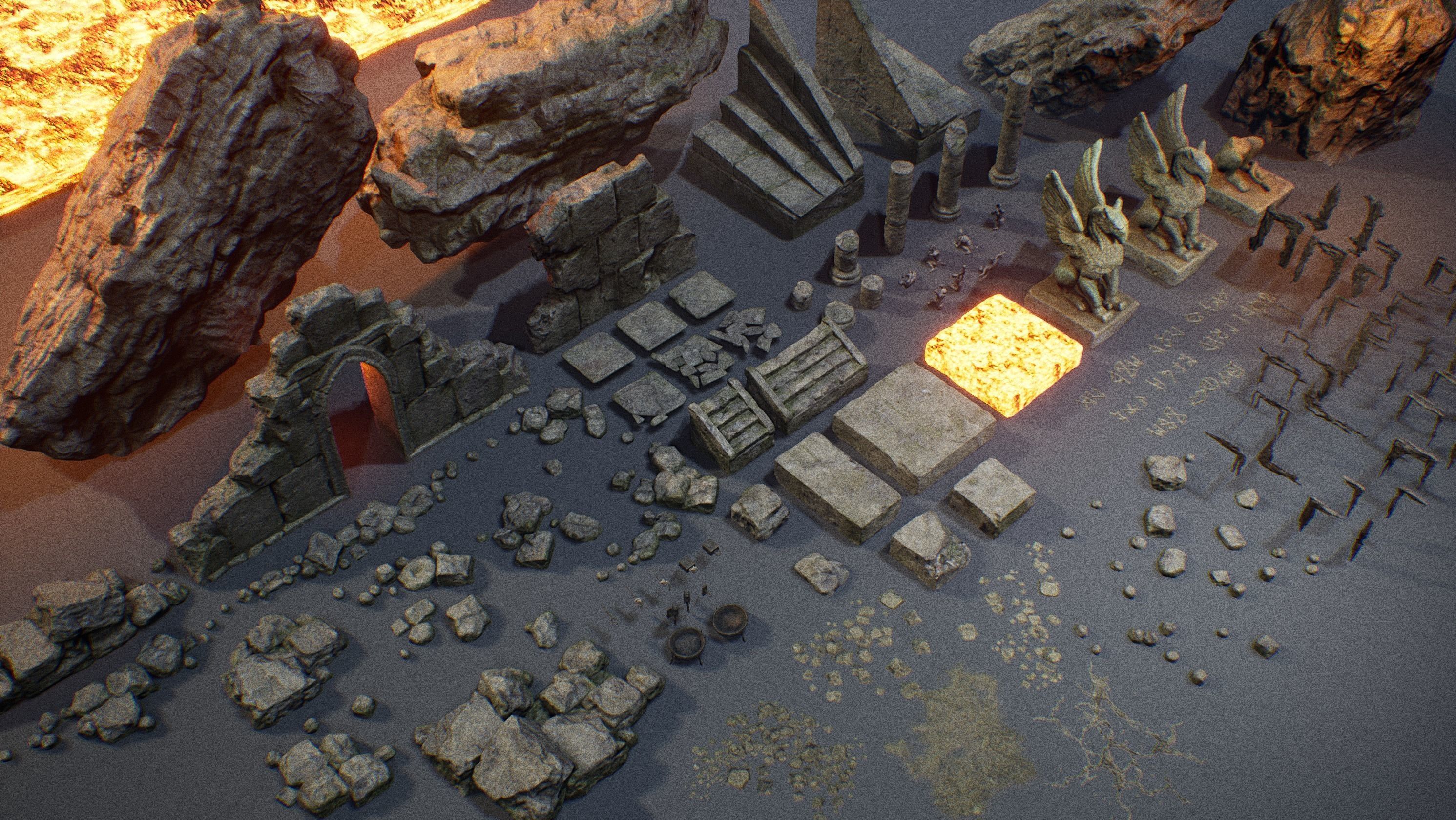 Fantasy Realm Kit I - Unreal Engine Dungeon Pack Low-poly 3D model_17