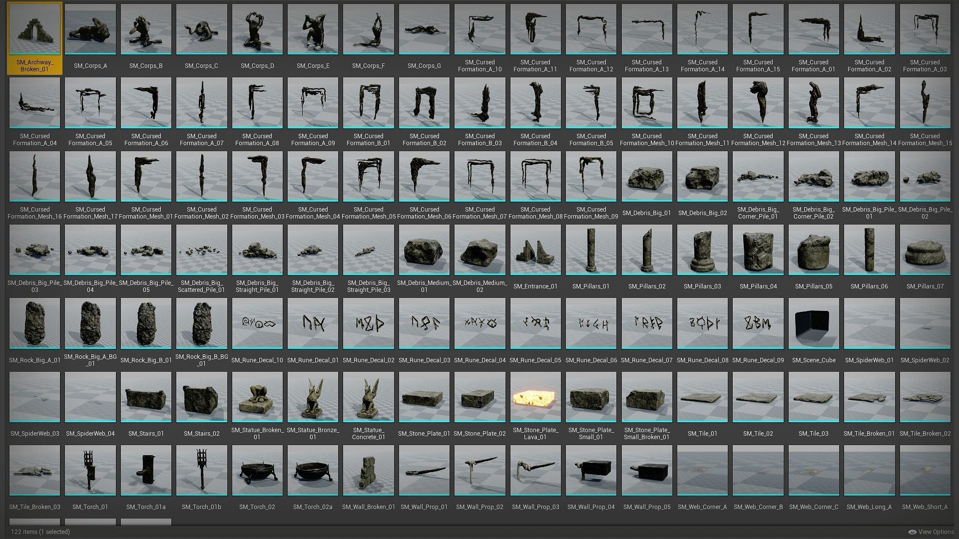 Fantasy Realm Kit I - Unreal Engine Dungeon Pack Low-poly 3D model_20