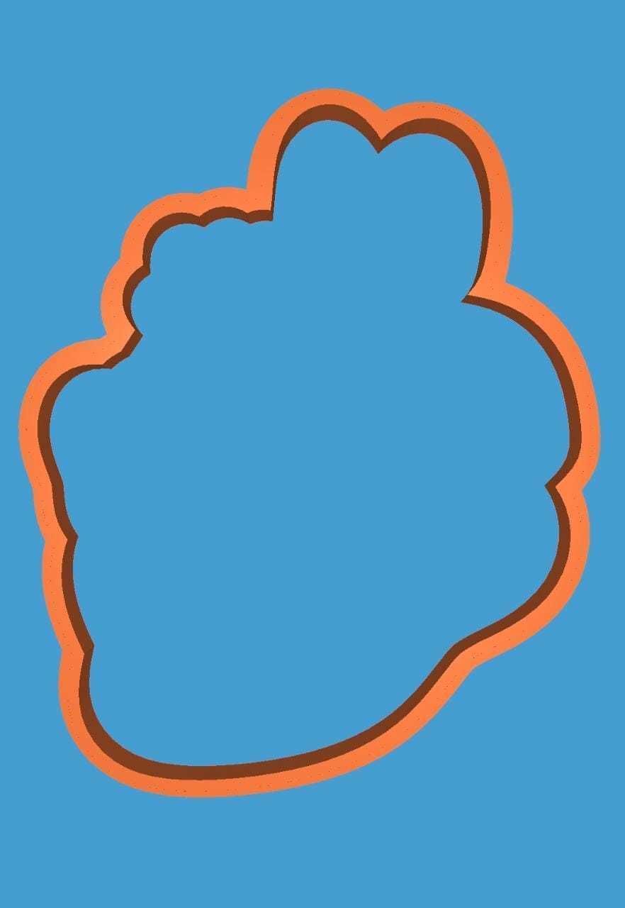 MakeIT Alice In Wonderland Cookie Cutter White Rabbit With Frame 3D model_3