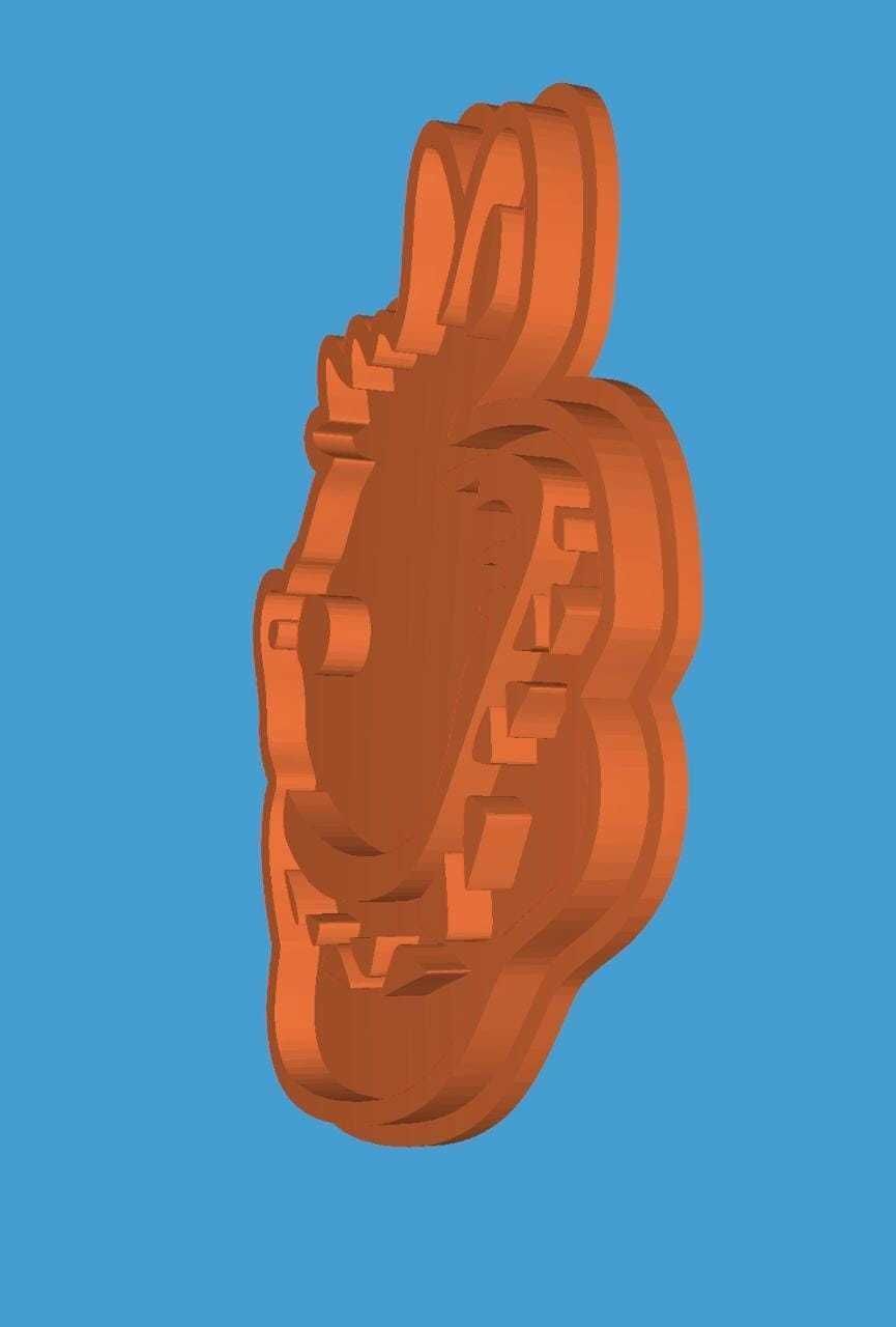 MakeIT Alice In Wonderland Cookie Cutter White Rabbit With Frame 3D model_8