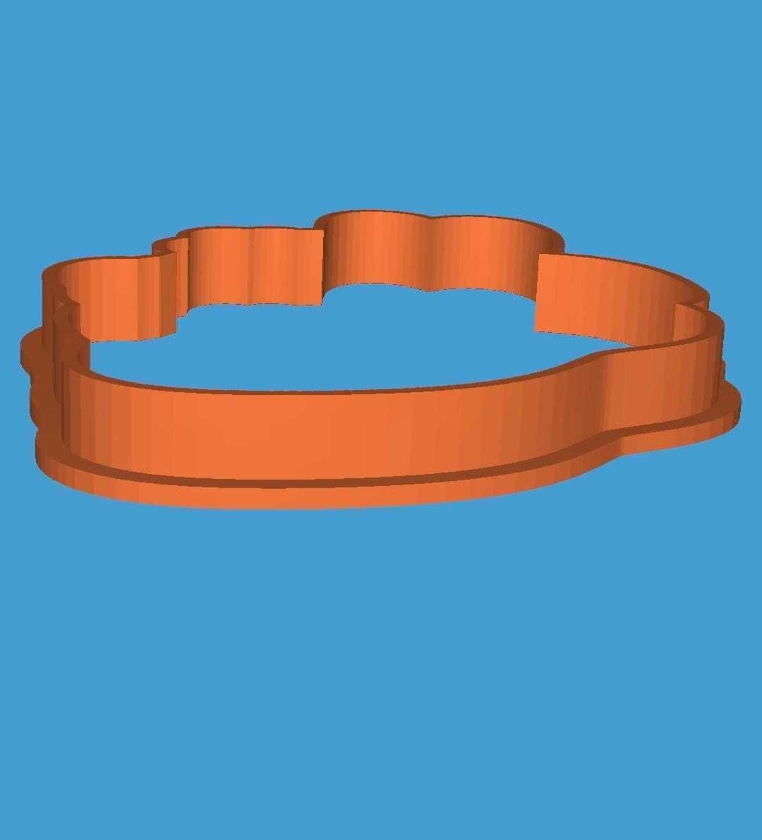 MakeIT Alice In Wonderland Cookie Cutter White Rabbit With Frame 3D model_4