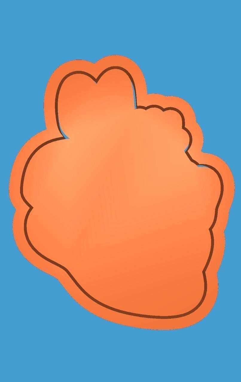 MakeIT Alice In Wonderland Cookie Cutter White Rabbit With Frame 3D model_1