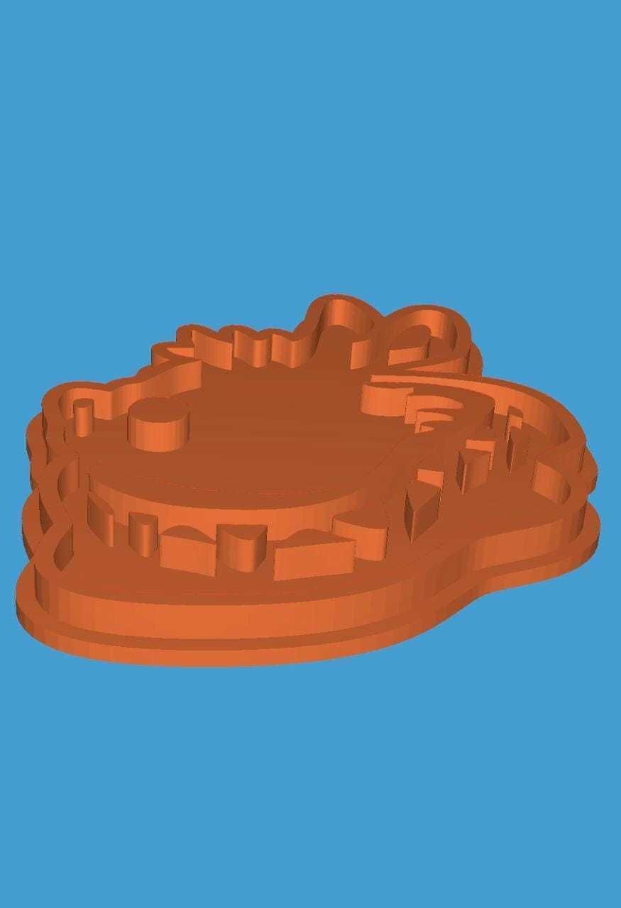 MakeIT Alice In Wonderland Cookie Cutter White Rabbit With Frame 3D model_6