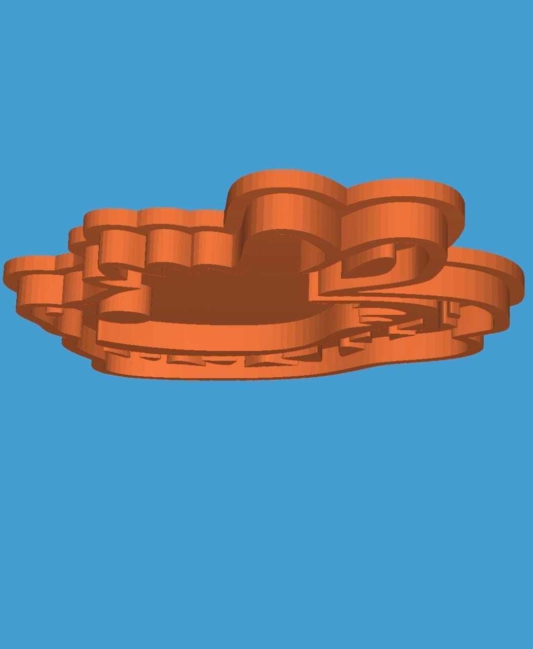 MakeIT Alice In Wonderland Cookie Cutter White Rabbit With Frame 3D model_7