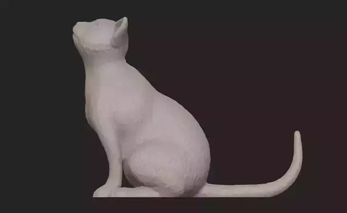 Sitting Cat 3 Variations 3D Print