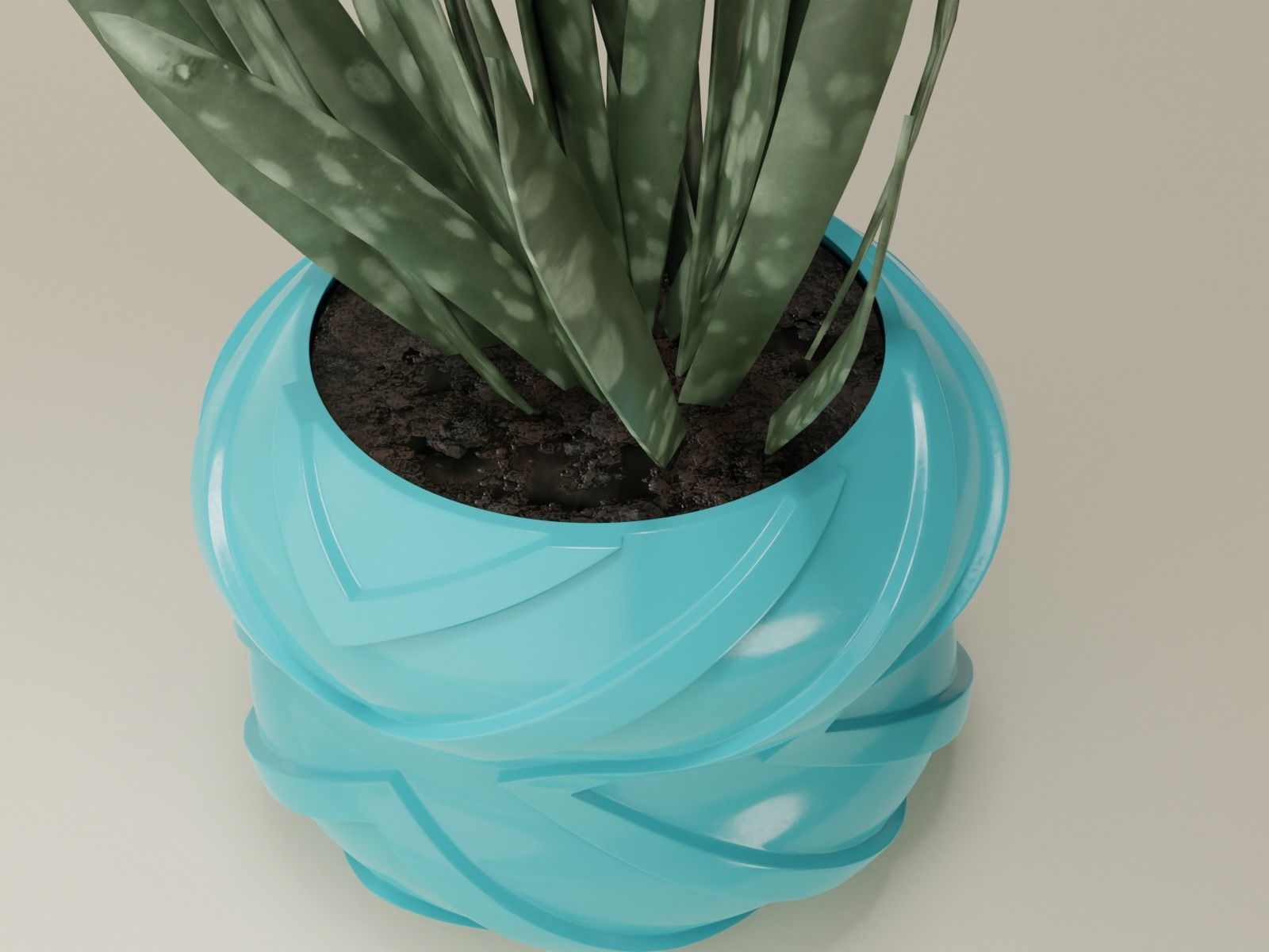 plant pot 45 3D print model_3