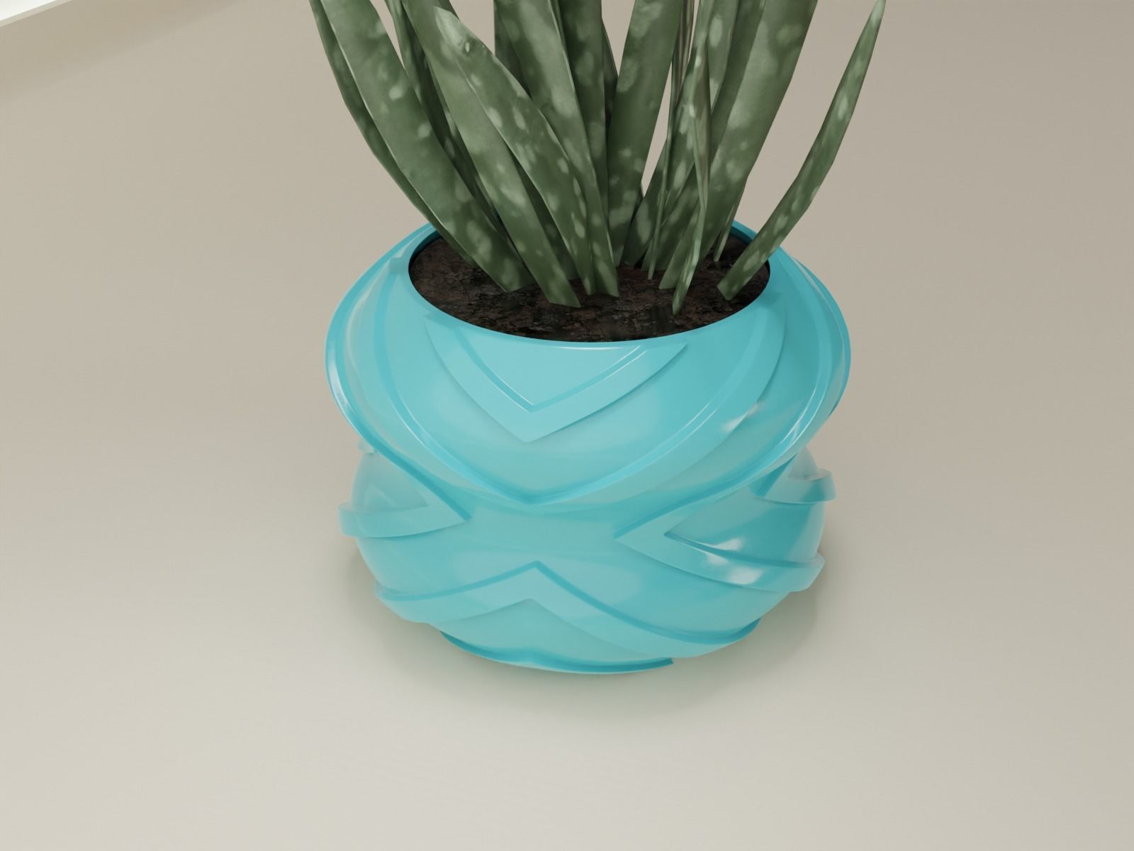 plant pot 45 3D print model_7