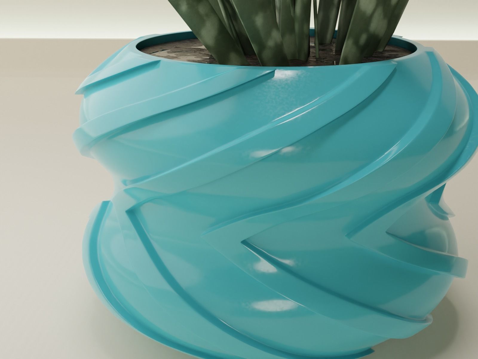 plant pot 45 3D print model_2