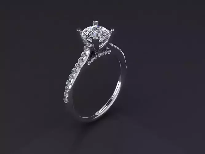1 carat Solitaire Engagement Ring 