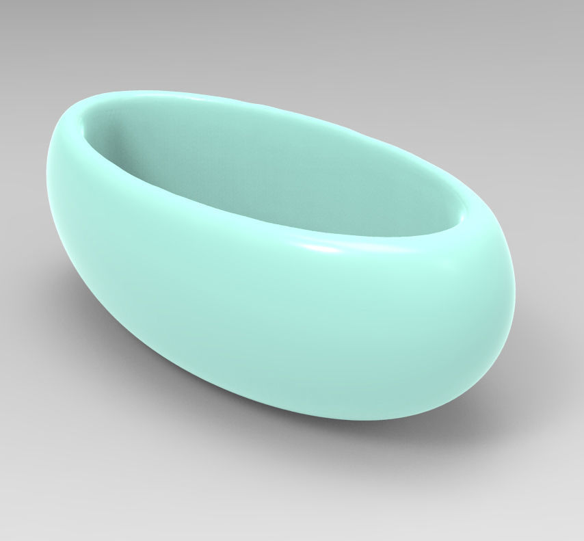 Fine Oval Geometric Succulent 3D Printing Flowerpot  3D print model_1