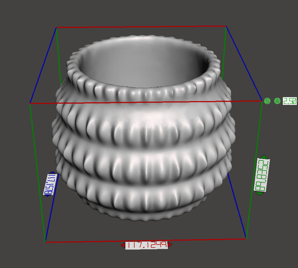 Barrel Geometric Plant 3D Printing Flowerpot  3D print model_4