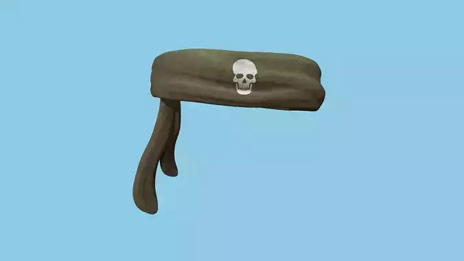 Pirate Bandana 01 - Brown - Character Costume Low-poly 3D model