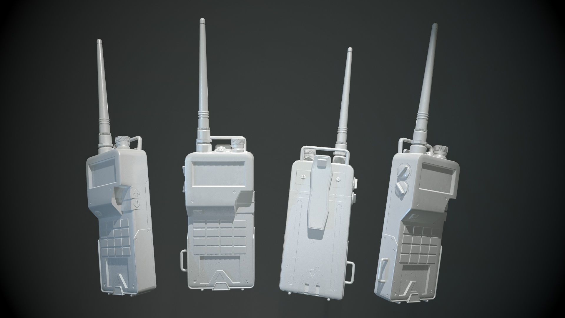 Prop Radio Transmitter Low-poly 3D model_5
