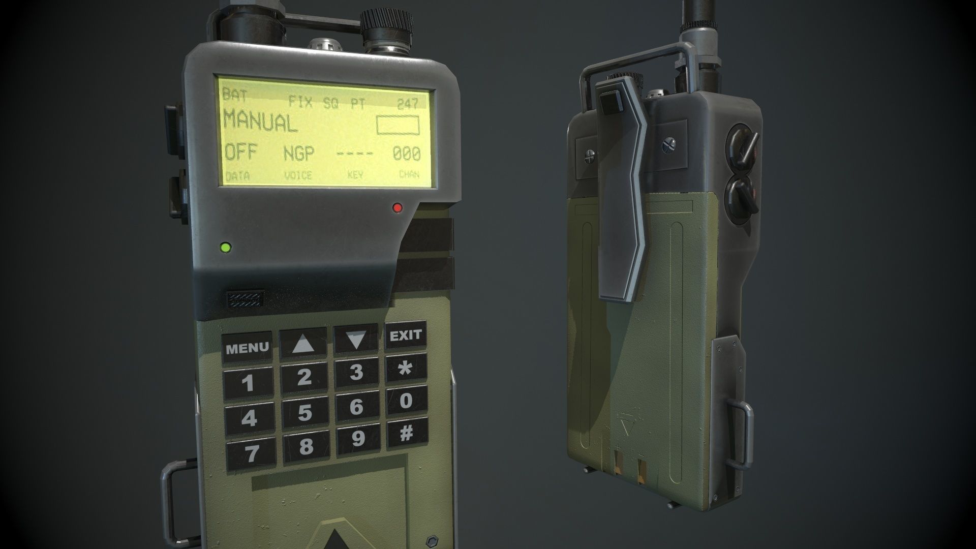 Prop Radio Transmitter Low-poly 3D model_2
