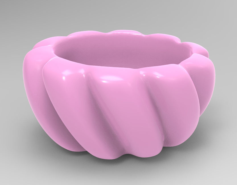 Cute Geometric Houseplant 3D Printing Planter  3D print model_3