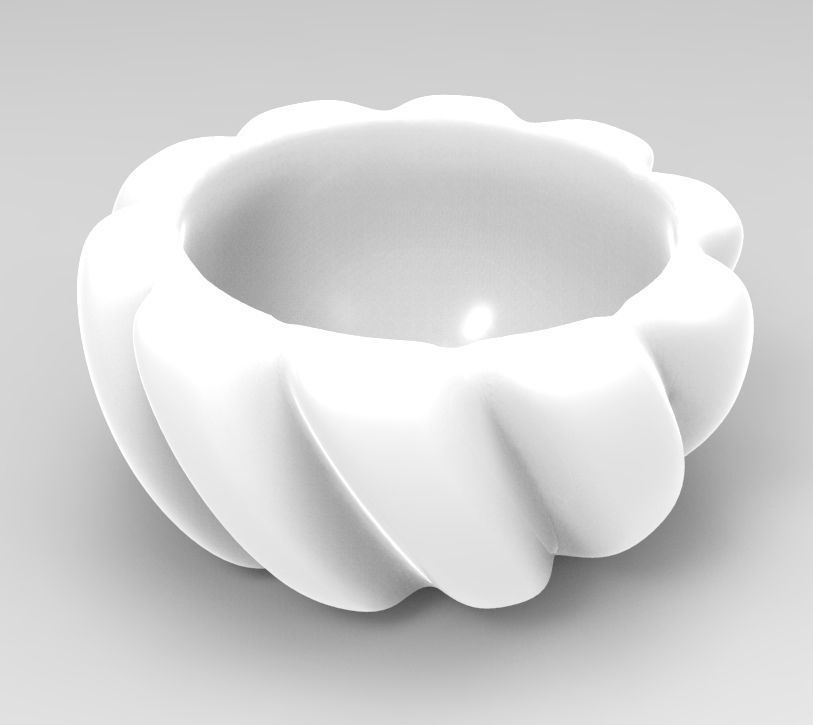 Cute Geometric Houseplant 3D Printing Planter  3D print model_2