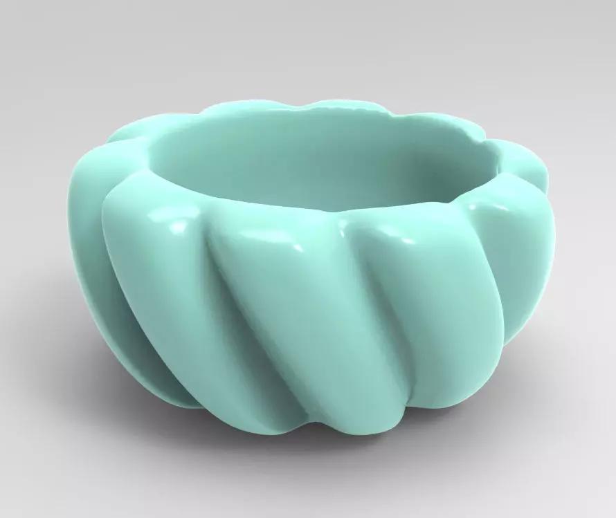 Cute Geometric Houseplant 3D Printing Planter  3D print model_0