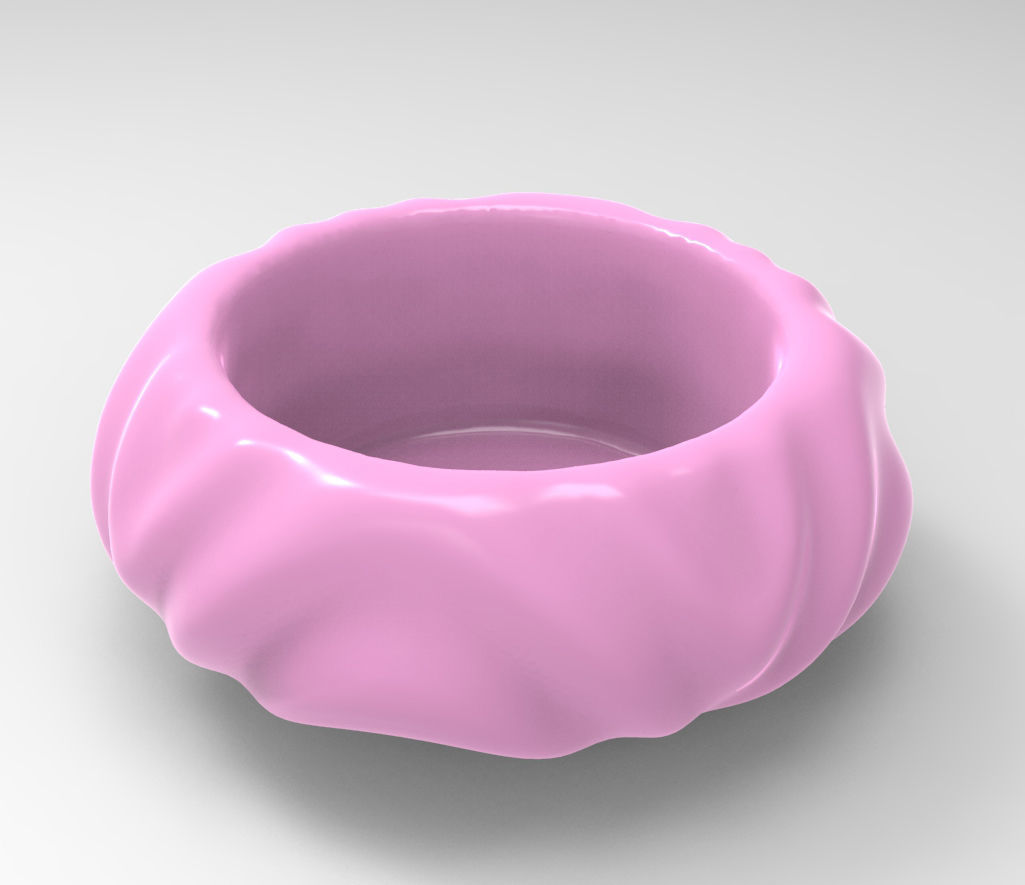 Flat Cute Geometric Succulent 3D Printing Planter  3D print model_2