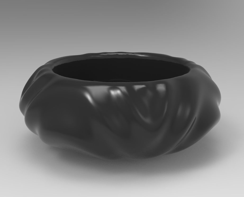 Flat Cute Geometric Succulent 3D Printing Planter  3D print model_1