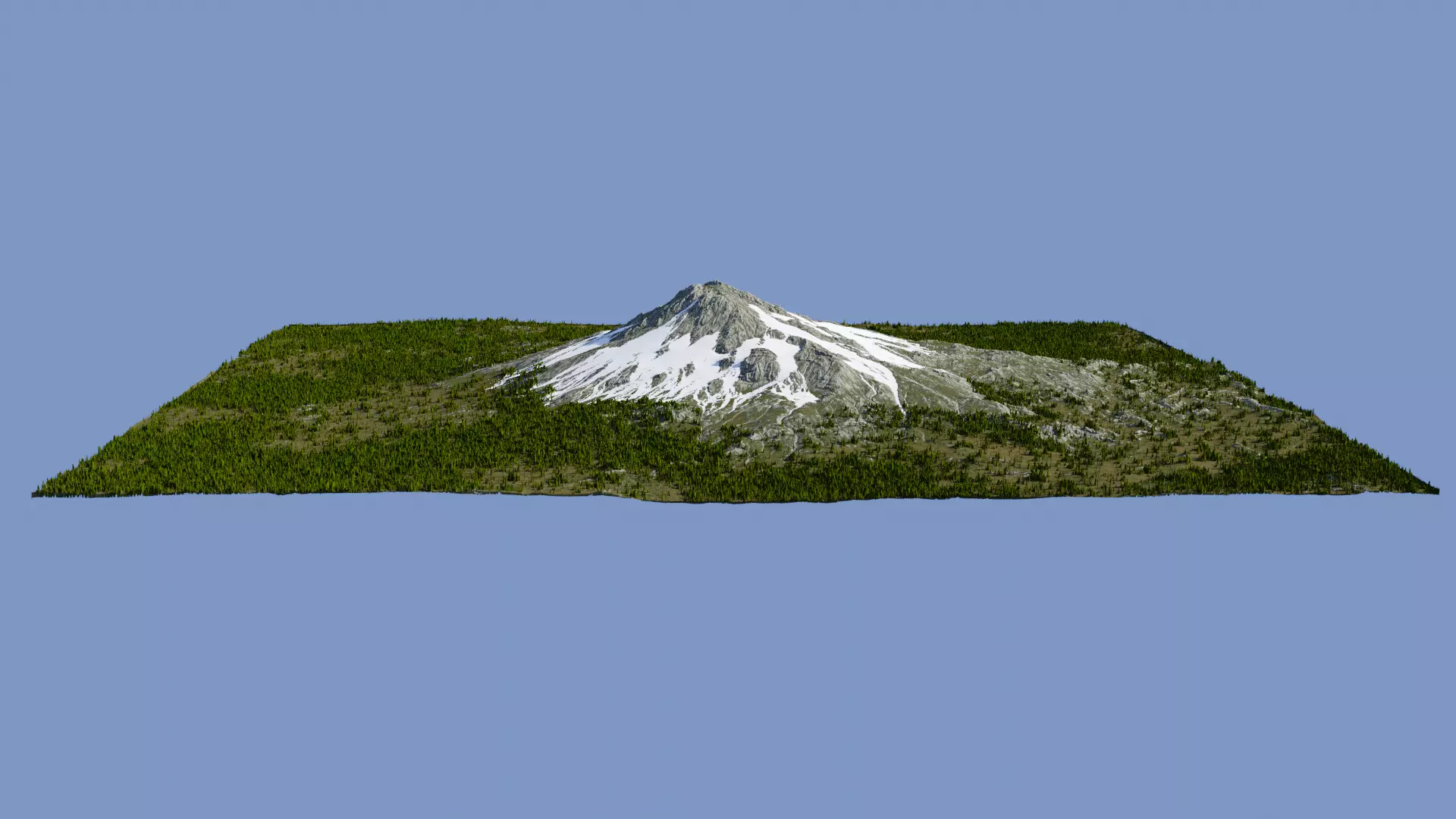 High-Poly Mountain Landscape Model Low-poly 3D model_0