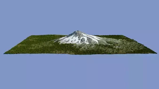 High-Poly Mountain Landscape Model Low-poly 3D model