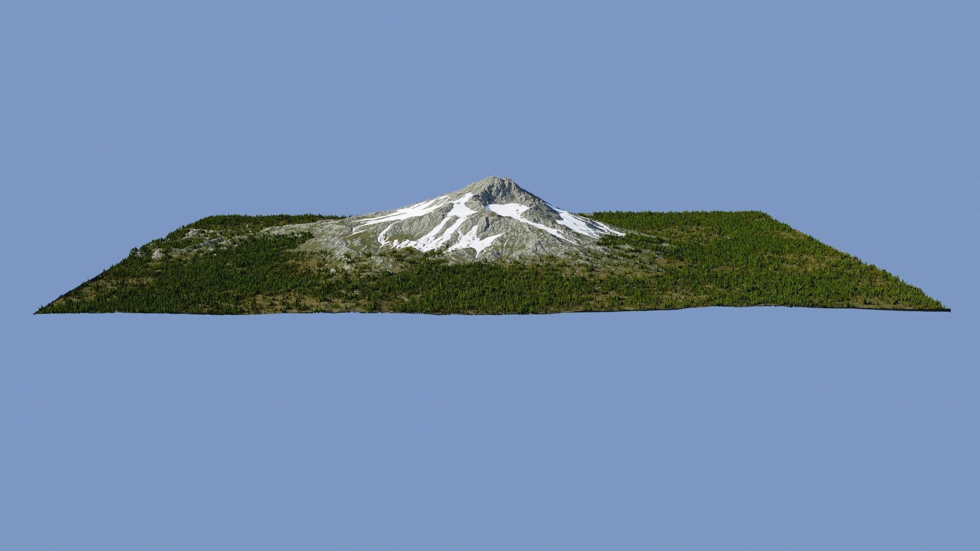 High-Poly Mountain Landscape Model Low-poly 3D model_3