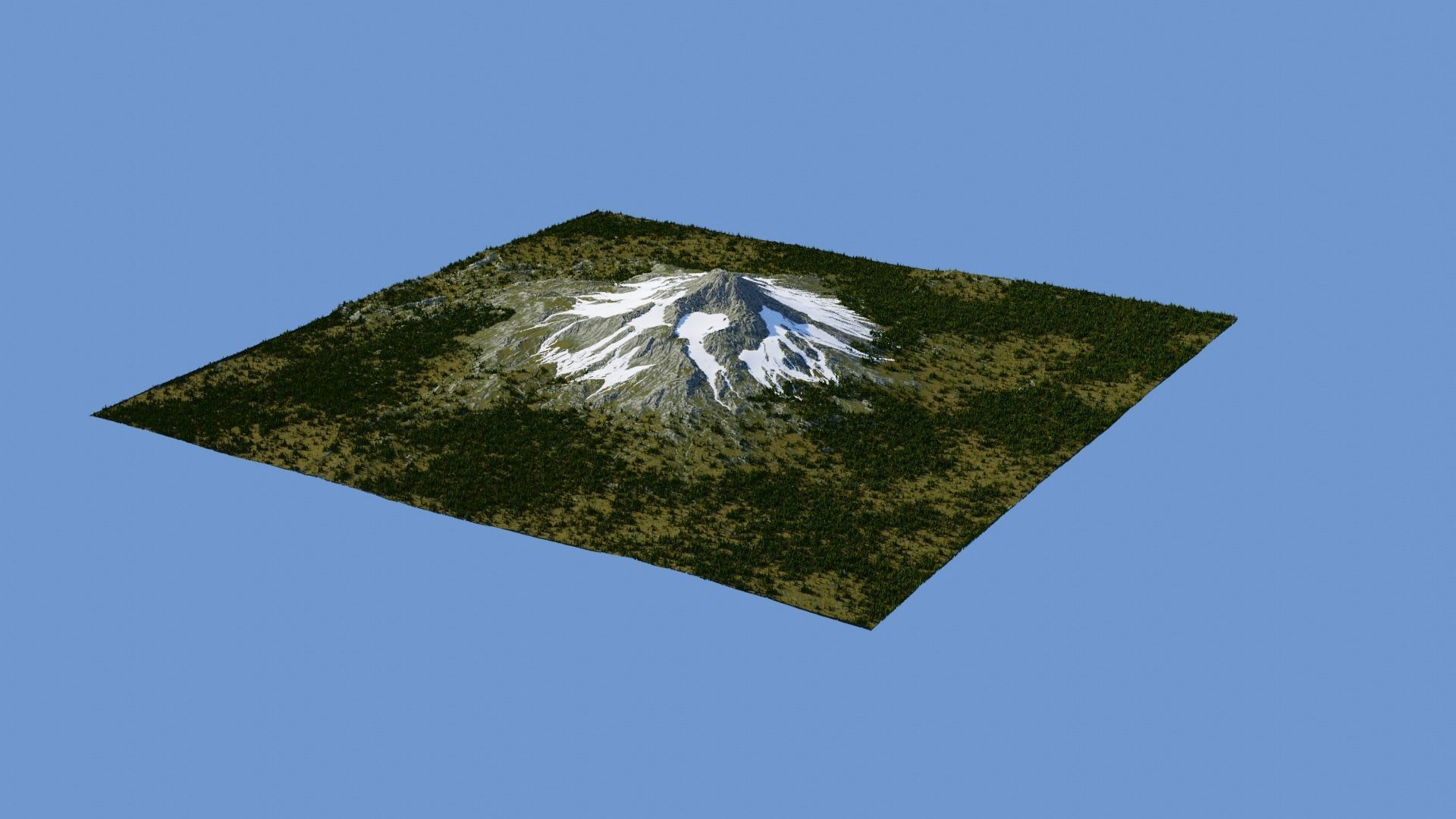 High-Poly Mountain Landscape Model Low-poly 3D model_4