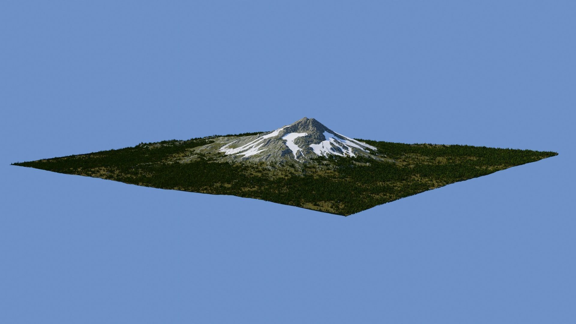 High-Poly Mountain Landscape Model Low-poly 3D model_5