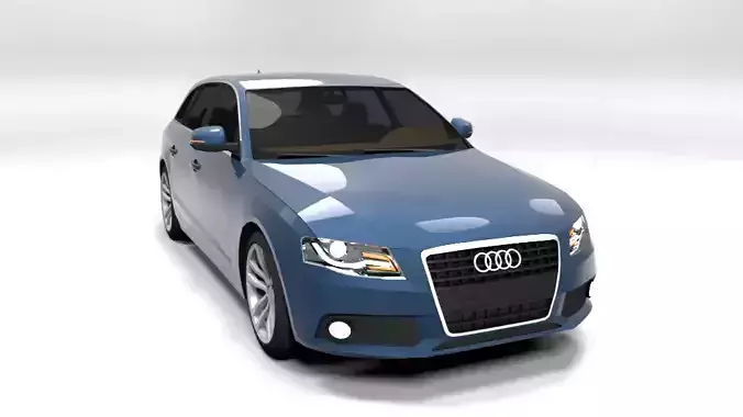 AUDI A4 2009 AVANT LOWPOLY Low-poly 3D model