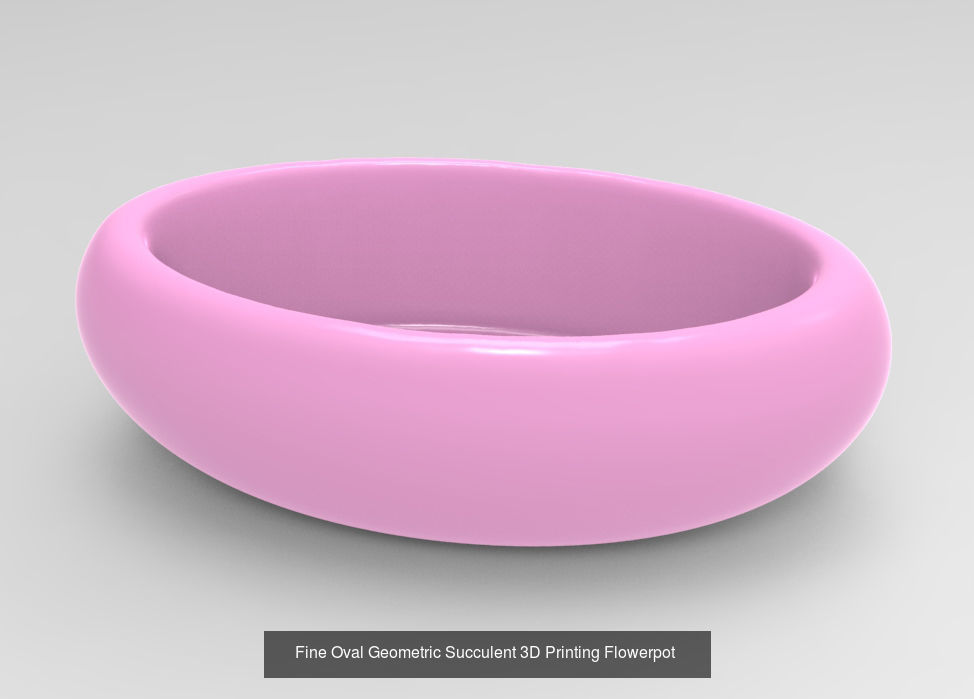 10 Cute Geometric 3D Printing Planter Set  3D Model Collection_5